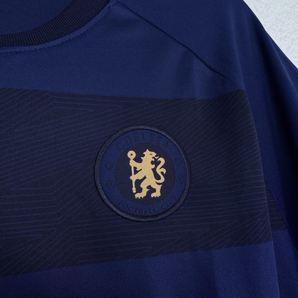 Nike Chelsea FC Shirt Womens XL Pre Match Soccer Top Dri Fit Trivago Blue NEW - Picture 7 of 10